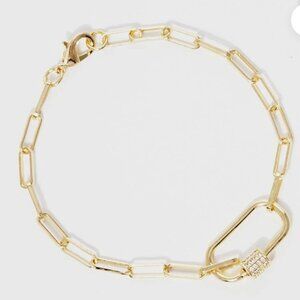 Women Paperclip bracelet for Women Dipped/Oval Link Paperclip Bracelet - Gold